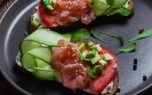 Southern Bluefin Tuna and Cucumber Crostini