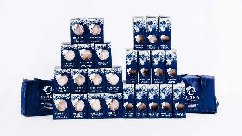 Dinko Tuna - Flexible Cuts and Packaging a box with dinko tuna name